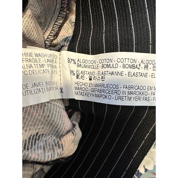 Zara multicolor floral print pull on belted shorts size small - Picture 5 of 8